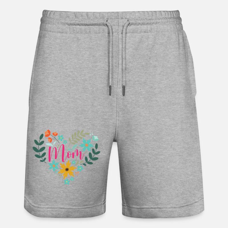 Beste Mutter aller Zeiten - Stanley/Stella Unisex Bio Joggingshorts Trainer  - Grau meliert