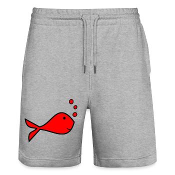 RUHESTAND. ALLES GUTE FÜR DEN RUHESTAND. ALLES GUTE FÜR DEN RUHESTAND - Stanley/Stella Unisex Bio Joggingshorts Trainer  - Grau meliert - Vorne - Nik (191cm) & Marisol (170cm)