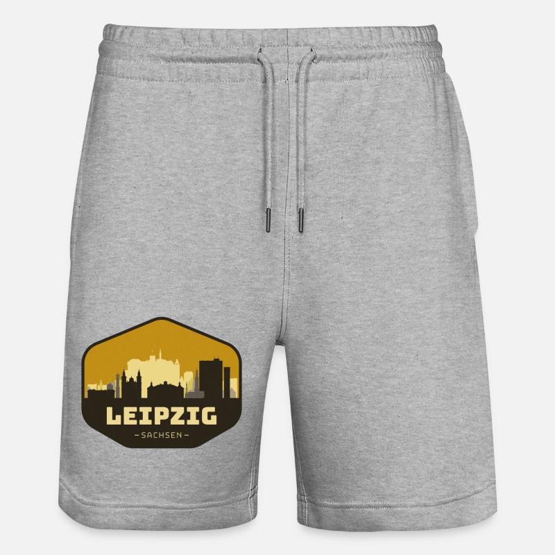 Ligne d’horizon de Leipzig - Short de jogging bio TRAINER Stanley/Stella unisexe - gris chiné