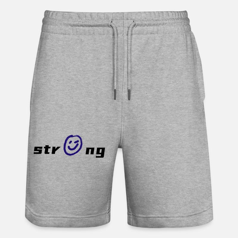 Lebendige -Grafik auf Textil - Stanley/Stella Unisex Bio Joggingshorts Trainer  - Grau meliert