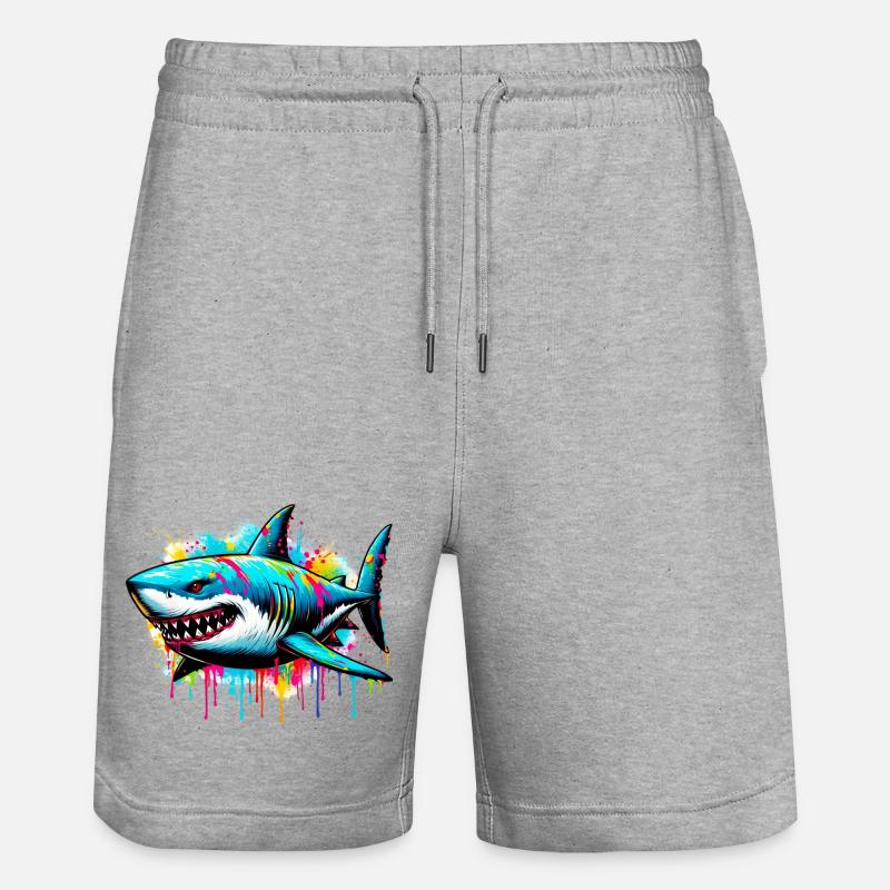 Requin - Short de jogging bio TRAINER Stanley/Stella unisexe - gris chiné