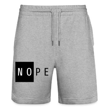 NOPE Cadeau Noir - Short de jogging bio TRAINER Stanley/Stella unisexe - gris chiné - Devant - Nik (191cm) & Marisol (170cm)