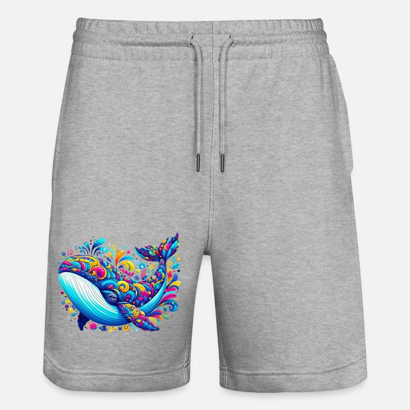 Baleine - Short de jogging bio TRAINER Stanley/Stella unisexe - gris chiné