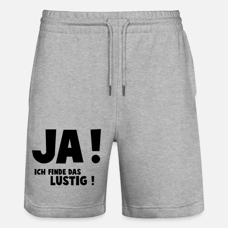 Drôle - Short de jogging bio TRAINER Stanley/Stella unisexe - gris chiné