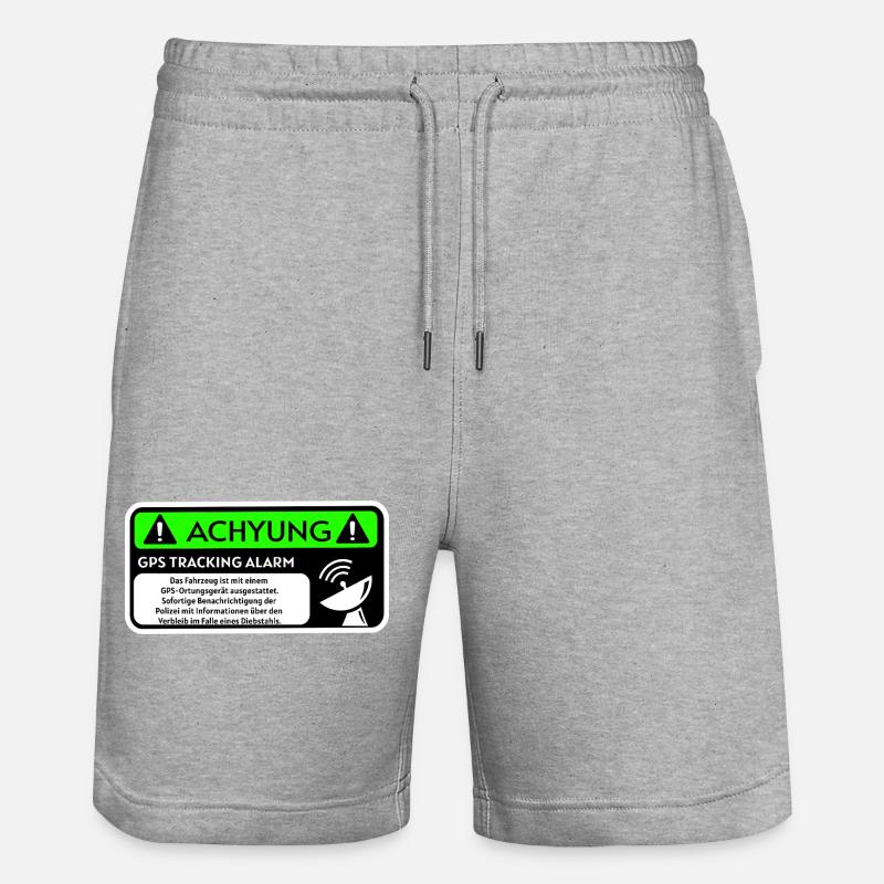 Warning - Short de jogging bio TRAINER Stanley/Stella unisexe - gris chiné