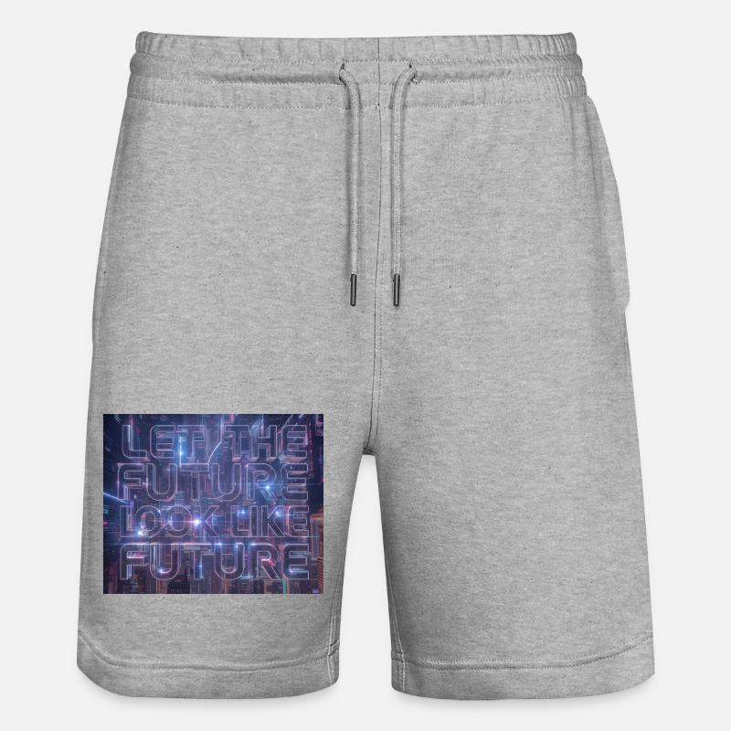 Typographie Neon Future - Short de jogging bio TRAINER Stanley/Stella unisexe - gris chiné