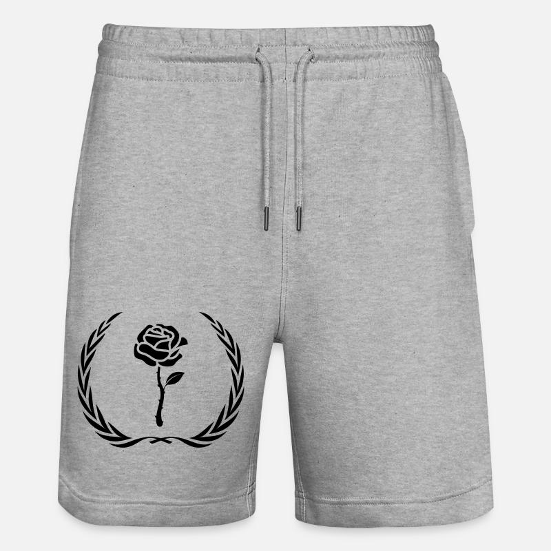 Couronne de symbole de rose - Short de jogging bio TRAINER Stanley/Stella unisexe - gris chiné