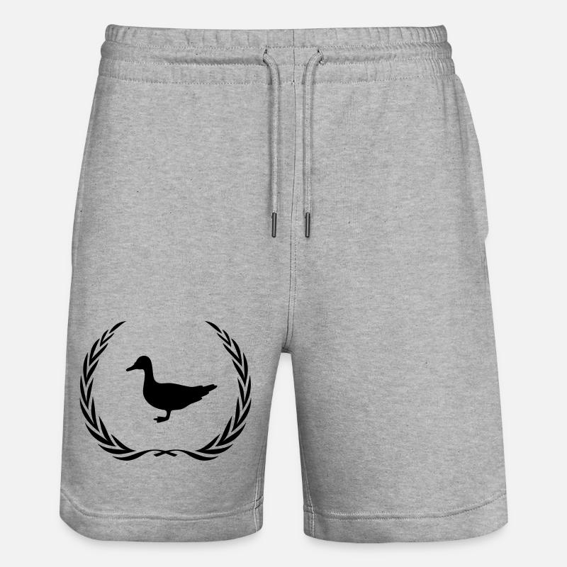 Couronne d’animal de canard - Short de jogging bio TRAINER Stanley/Stella unisexe - gris chiné