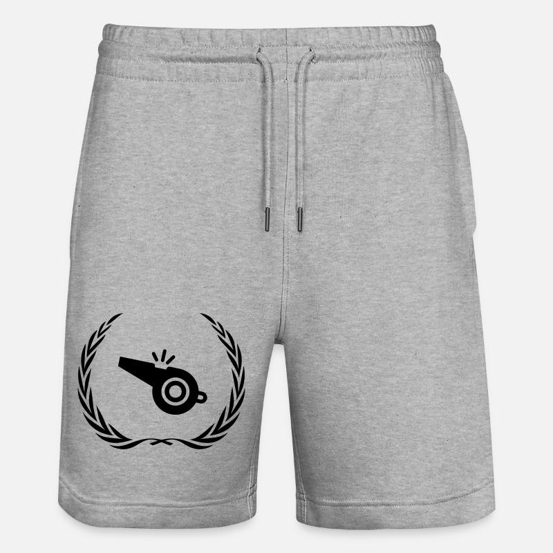 Sifflet Sifflet Couronne - Short de jogging bio TRAINER Stanley/Stella unisexe - gris chiné