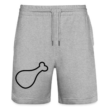 cuisse de poulet - Short de jogging bio TRAINER Stanley/Stella unisexe - gris chiné - Devant - Nik (191cm) & Marisol (170cm)