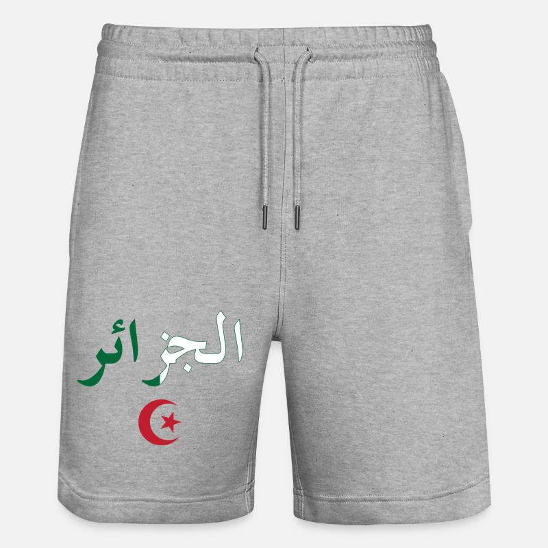 Drapeau Algérie BZ - Short de jogging bio TRAINER Stanley/Stella unisexe - gris chiné