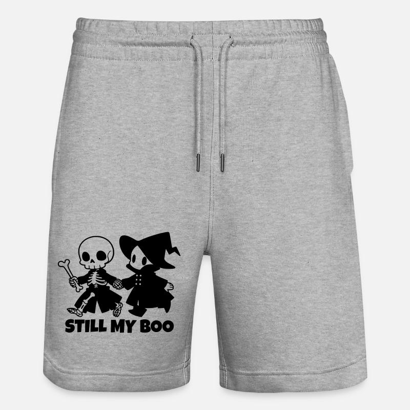 Ancora la mia Strega Scheletro della Coppia di Halloween - Pantaloncini da jogger ecologici unisex Trainer di Stanley/Stella - grigio melange