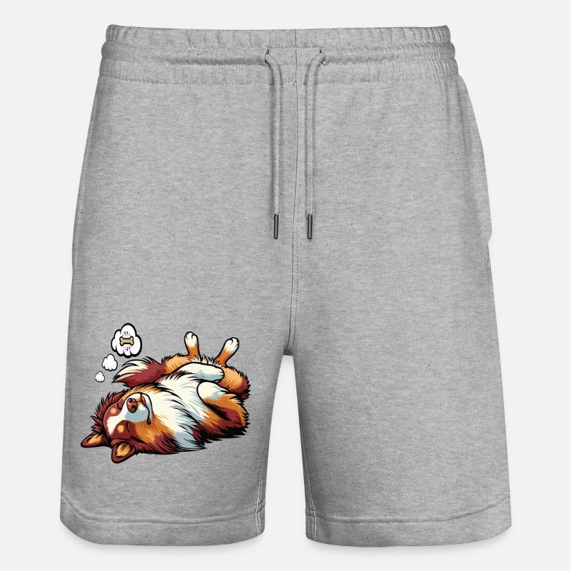 Australian Shepherd Aussie Aussiebesitzer Aussies - Stanley/Stella Unisex Bio Joggingshorts Trainer  - Grau meliert