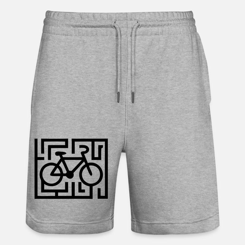 Puzzles difficiles dans le labyrinthe vélo - Short de jogging bio TRAINER Stanley/Stella unisexe - gris chiné