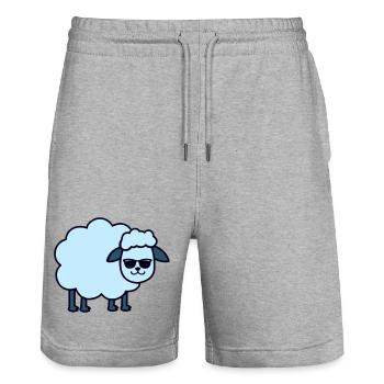 Sonnenbrillen Schaf Blau - Stanley/Stella Unisex Bio Joggingshorts Trainer  - Grau meliert - Vorne - Nik (191cm) & Marisol (170cm)