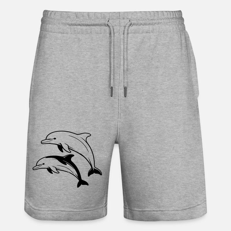 Dauphins - Short de jogging bio TRAINER Stanley/Stella unisexe - gris chiné