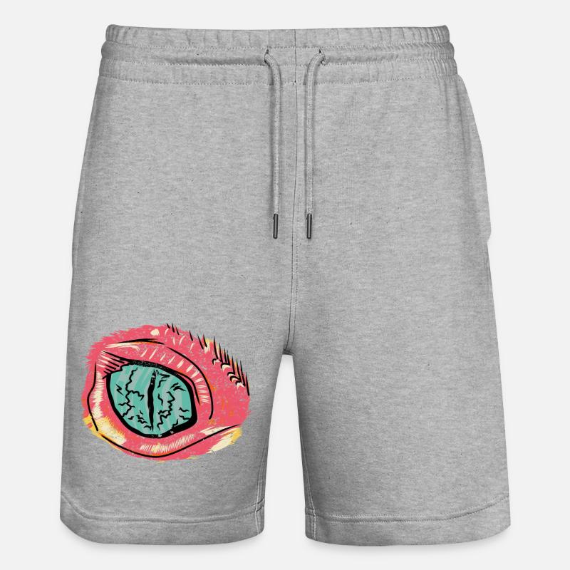 Bindehautentzündung im Pop-Art-Stil - Stanley/Stella Unisex Bio Joggingshorts Trainer  - Grau meliert