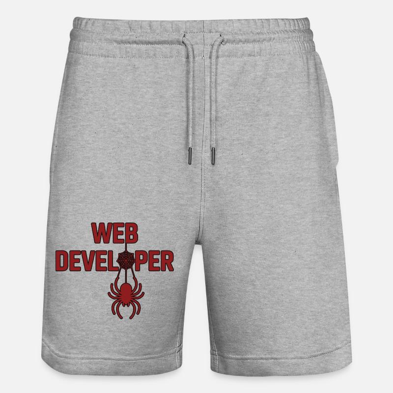 Logo-shirt Spider Designer Web - Short de jogging bio TRAINER Stanley/Stella unisexe - gris chiné
