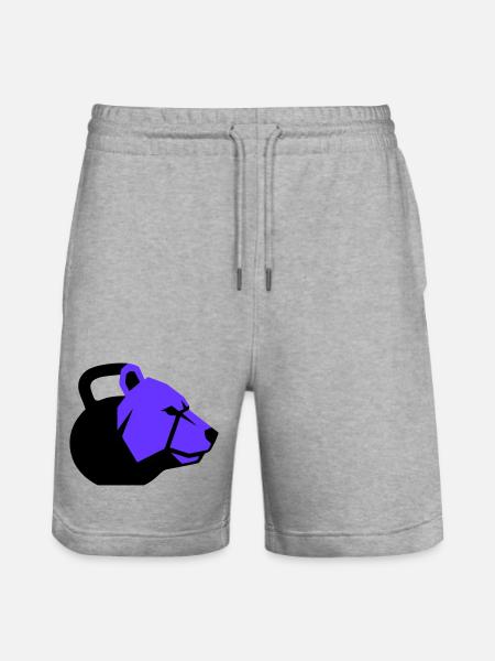 Kettlebell Bear Bear Dynamic Fitness - Stanley/Stella Trainer Unisex Organic Jogging Shorts - heather grey