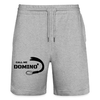 Appelez-moi Domino Whip Sexe Cadeau Dominatrice - Short de jogging bio TRAINER Stanley/Stella unisexe - gris chiné - Devant - Nik (191cm) & Marisol (170cm)