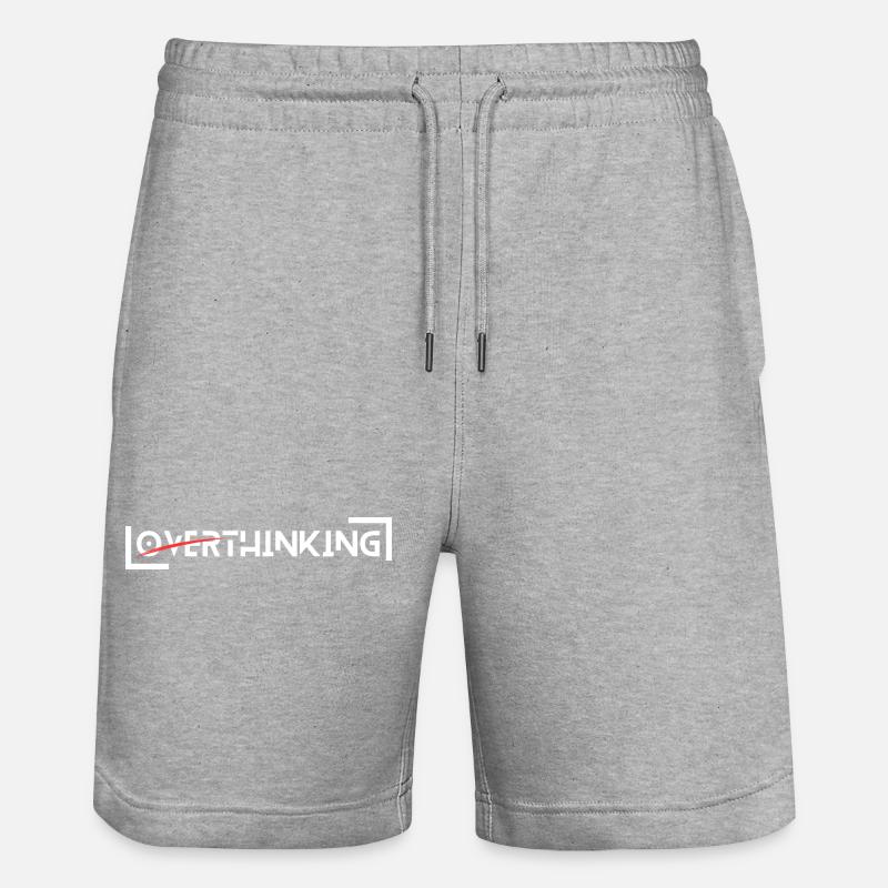 Overthinking - Stanley/Stella Unisex Bio Joggingshorts Trainer - Grau meliert