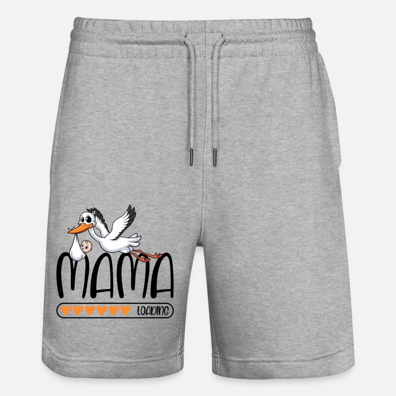Mama loading Storch - Stanley/Stella Unisex Bio Joggingshorts Trainer  - Grau meliert