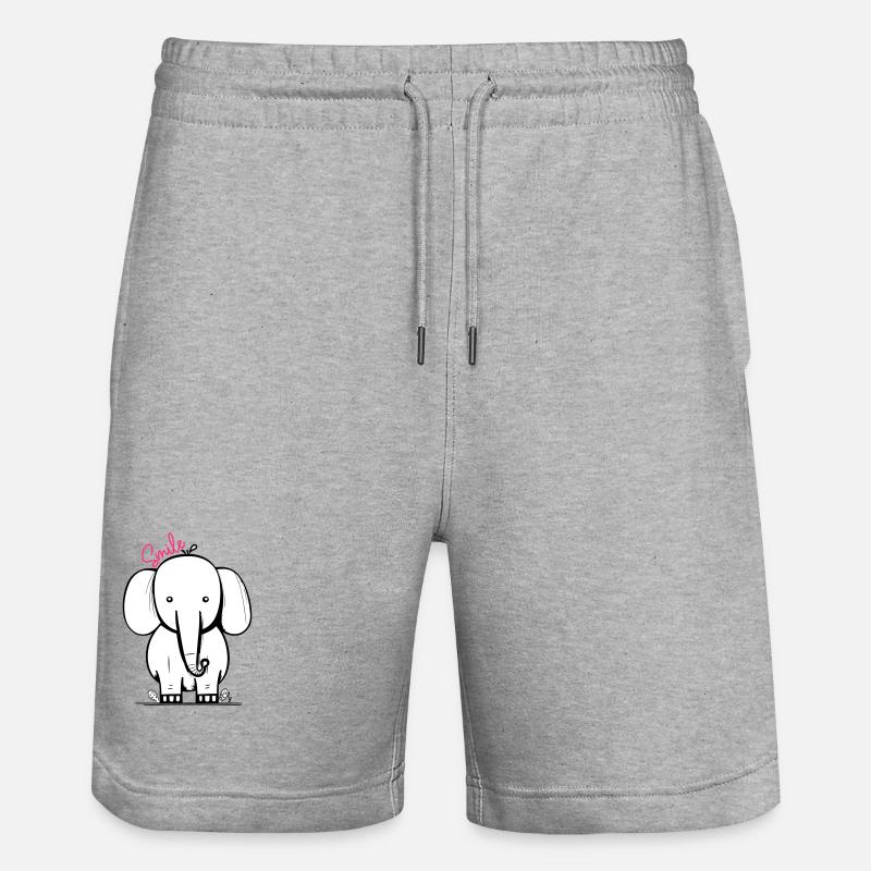 Elephant smile - Short de jogging bio TRAINER Stanley/Stella unisexe - gris chiné