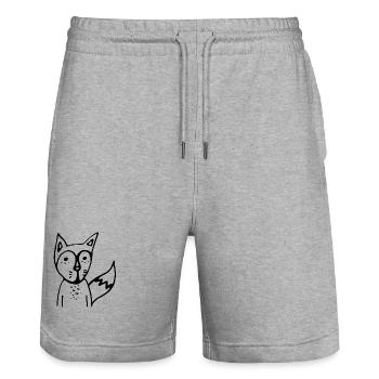 FUCHS black - Stanley/Stella Unisex Bio Joggingshorts Trainer  - Grau meliert - Vorne - Nik (191cm) & Marisol (170cm)