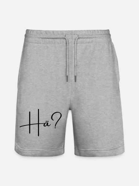 Hä? - Stanley/Stella Unisex Bio Joggingshorts Trainer - Grau meliert