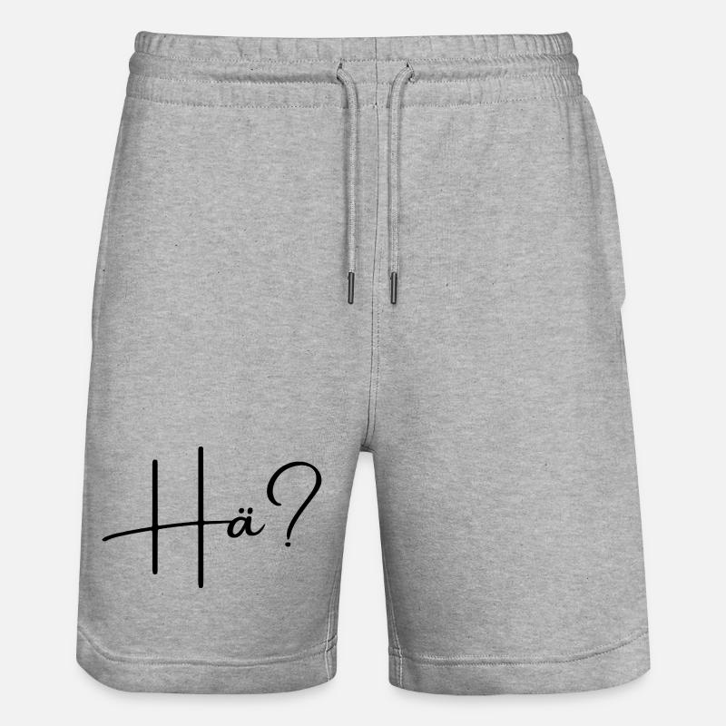 Hä? - Stanley/Stella Unisex Bio Joggingshorts Trainer  - Grau meliert