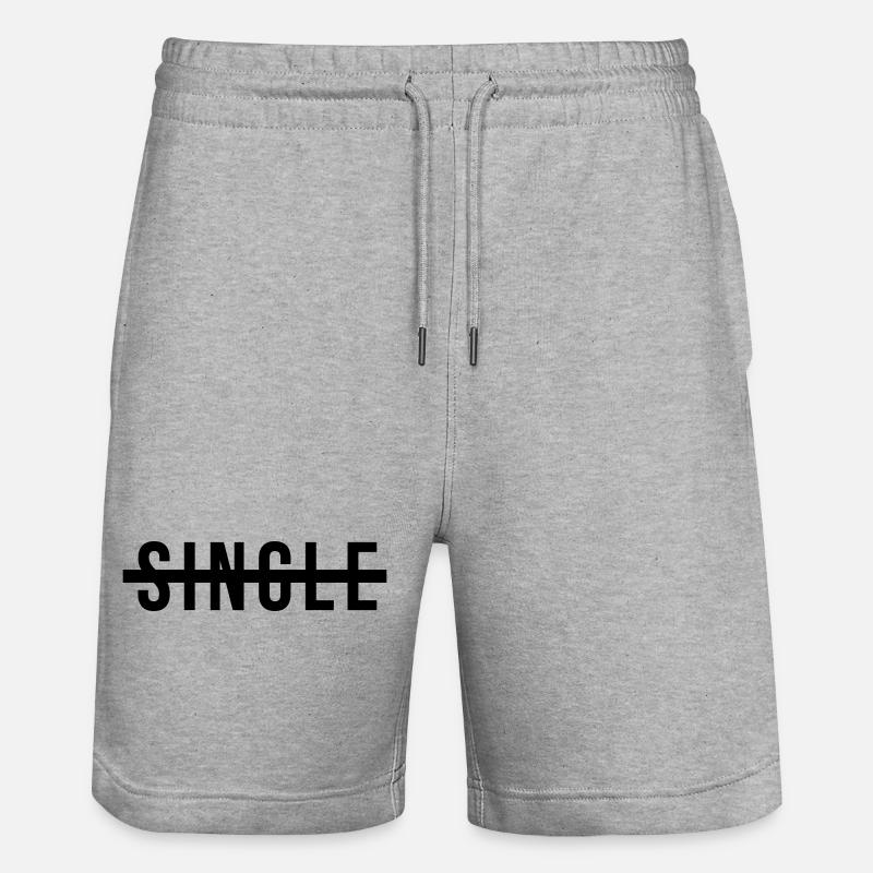 N’est plus célibataire - Short de jogging bio TRAINER Stanley/Stella unisexe - gris chiné