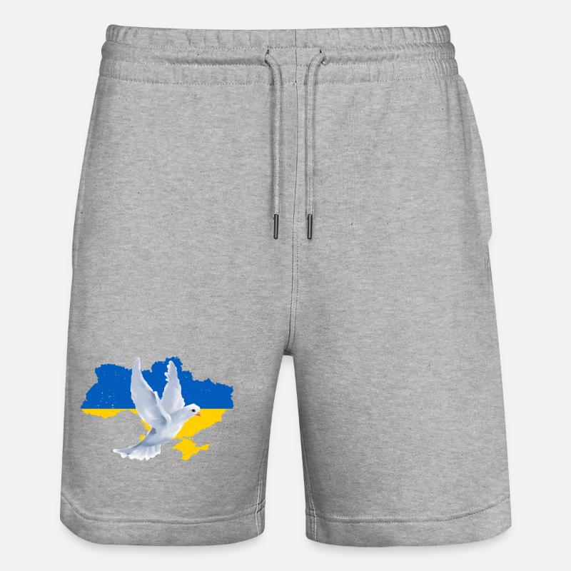 Map Ukrain - Short de jogging bio TRAINER Stanley/Stella unisexe - gris chiné