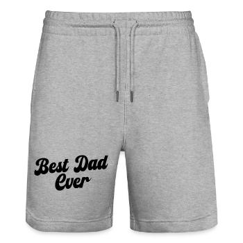 Le meilleur papa de tous les temps - Short de jogging bio TRAINER Stanley/Stella unisexe - gris chiné - Devant - Nik (191cm) & Marisol (170cm)