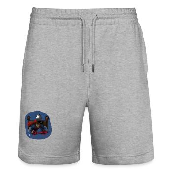 Sleep weIl - I'll be watching - Stanley/Stella Unisex Bio Joggingshorts Trainer  - Grau meliert - Vorne - Nik (191cm) & Marisol (170cm)