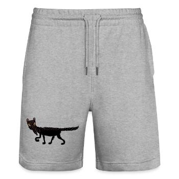 Chien - Short de jogging bio TRAINER Stanley/Stella unisexe - gris chiné - Devant - Nik (191cm) & Marisol (170cm)