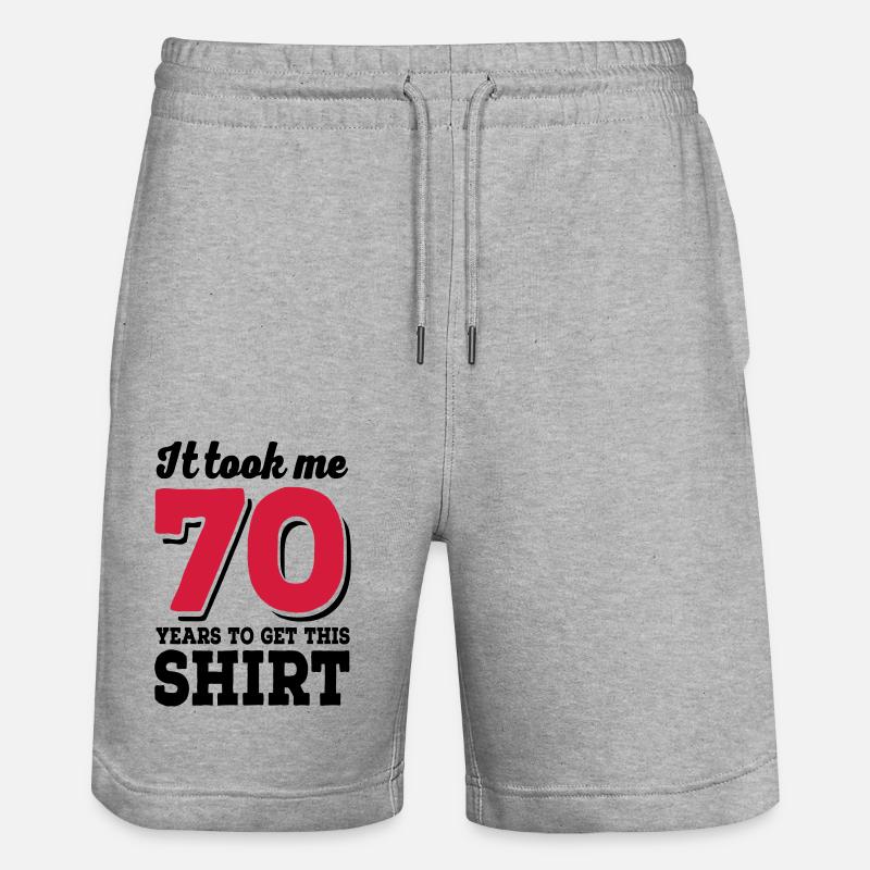 70 ans - Short de jogging bio TRAINER Stanley/Stella unisexe - gris chiné