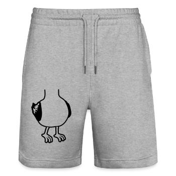 Kostüm Möwe ohne Kopf - Stanley/Stella Unisex Bio Joggingshorts Trainer  - Grau meliert - Vorne - Nik (191cm) & Marisol (170cm)