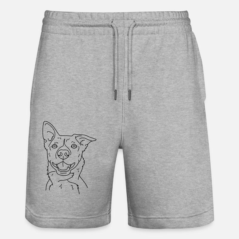 chien - Short de jogging bio TRAINER Stanley/Stella unisexe - gris chiné