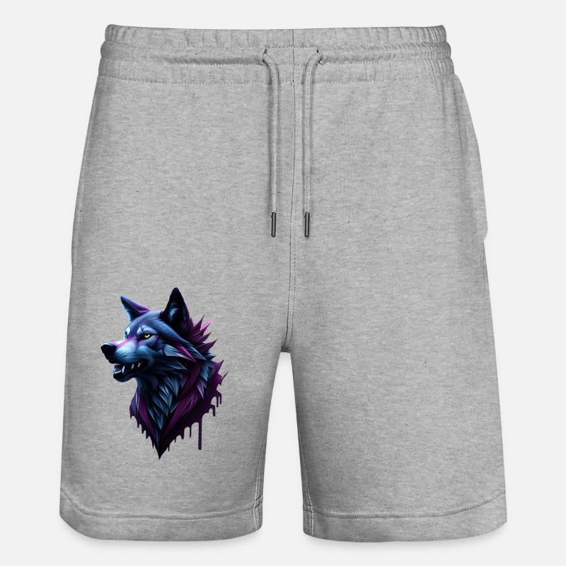 Wolf - Stanley/Stella Unisex Bio Joggingshorts Trainer  - Grau meliert