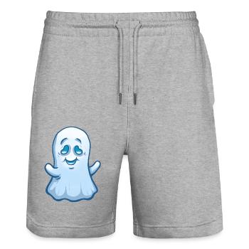Lutin - Short de jogging bio TRAINER Stanley/Stella unisexe - gris chiné - Devant - Nik (191cm) & Marisol (170cm)