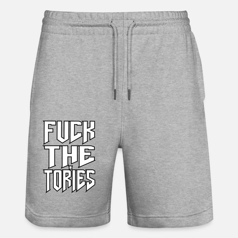 BAISE LES CONSERVATEURS - Short de jogging bio TRAINER Stanley/Stella unisexe - gris chiné