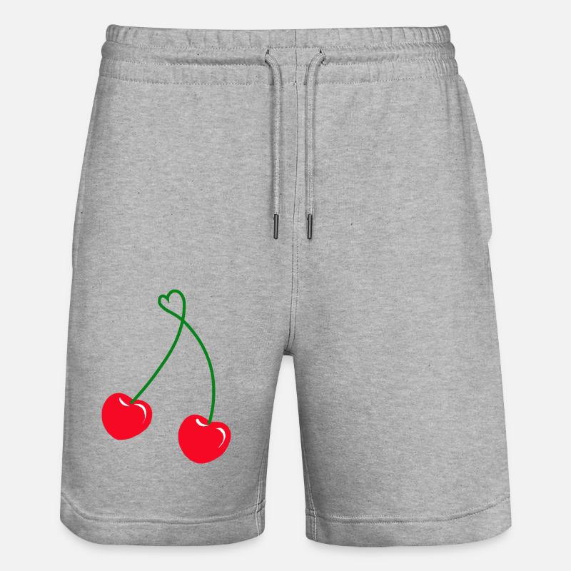 cerises amoureuses - Short de jogging bio TRAINER Stanley/Stella unisexe - gris chiné