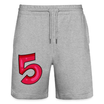 5 - Stanley/Stella Trainer Unisex Organic Jogging Shorts - heather grey - Front - Nik (191cm) & Marisol (170cm)