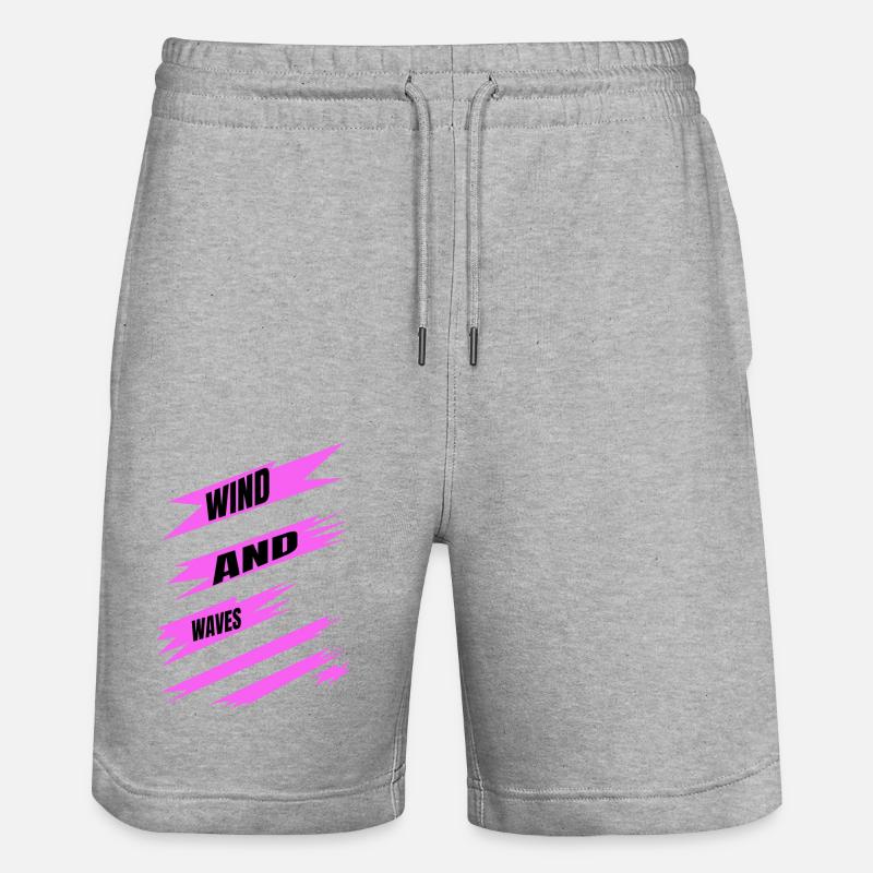 quote windsurfing competitions self-expression - Stanley/Stella Unisex Bio Joggingshorts Trainer  - Grau meliert
