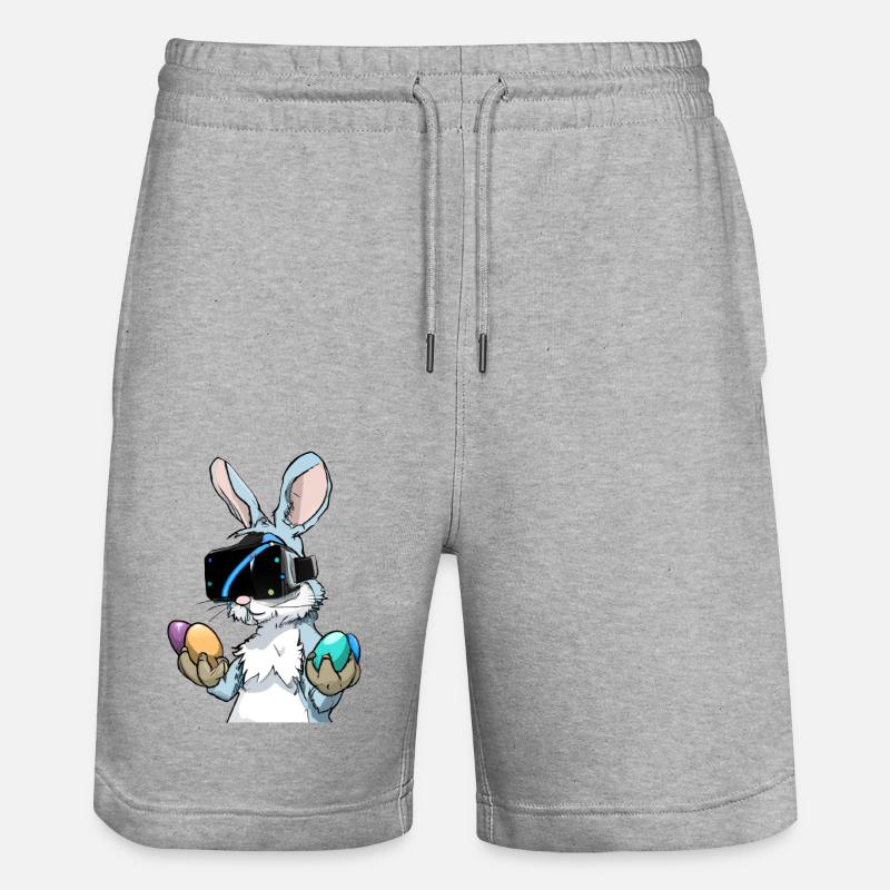 Lapin de Pâques _ 01 - Short de jogging bio TRAINER Stanley/Stella unisexe - gris chiné