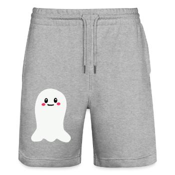 Fantôme - Short de jogging bio TRAINER Stanley/Stella unisexe - gris chiné - Devant - Nik (191cm) & Marisol (170cm)