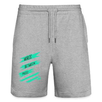 mental getaway bday escaping routine avid readers - Stanley/Stella Trainer Unisex Organic Jogging Shorts - heather grey - Front - Nik (191cm) & Marisol (170cm)