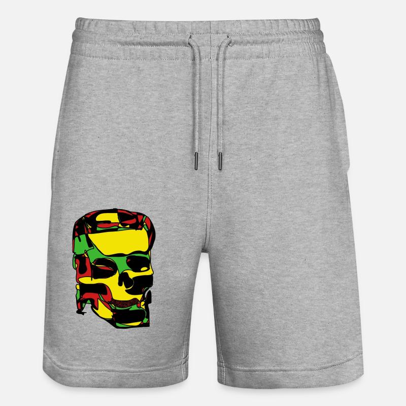 crâne - Short de jogging bio TRAINER Stanley/Stella unisexe - gris chiné