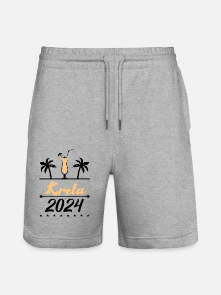 Crete 2024 - Stanley/Stella Trainer Unisex Organic Jogging Shorts - heather grey