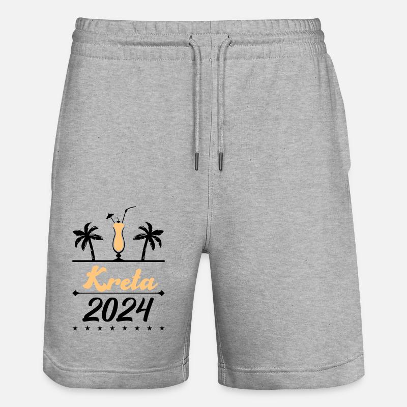 kreta 2024 - Stanley/Stella Unisex Bio Joggingshorts Trainer  - Grau meliert